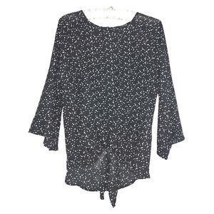 Papermoon Polkadot Tie Front Blouse
